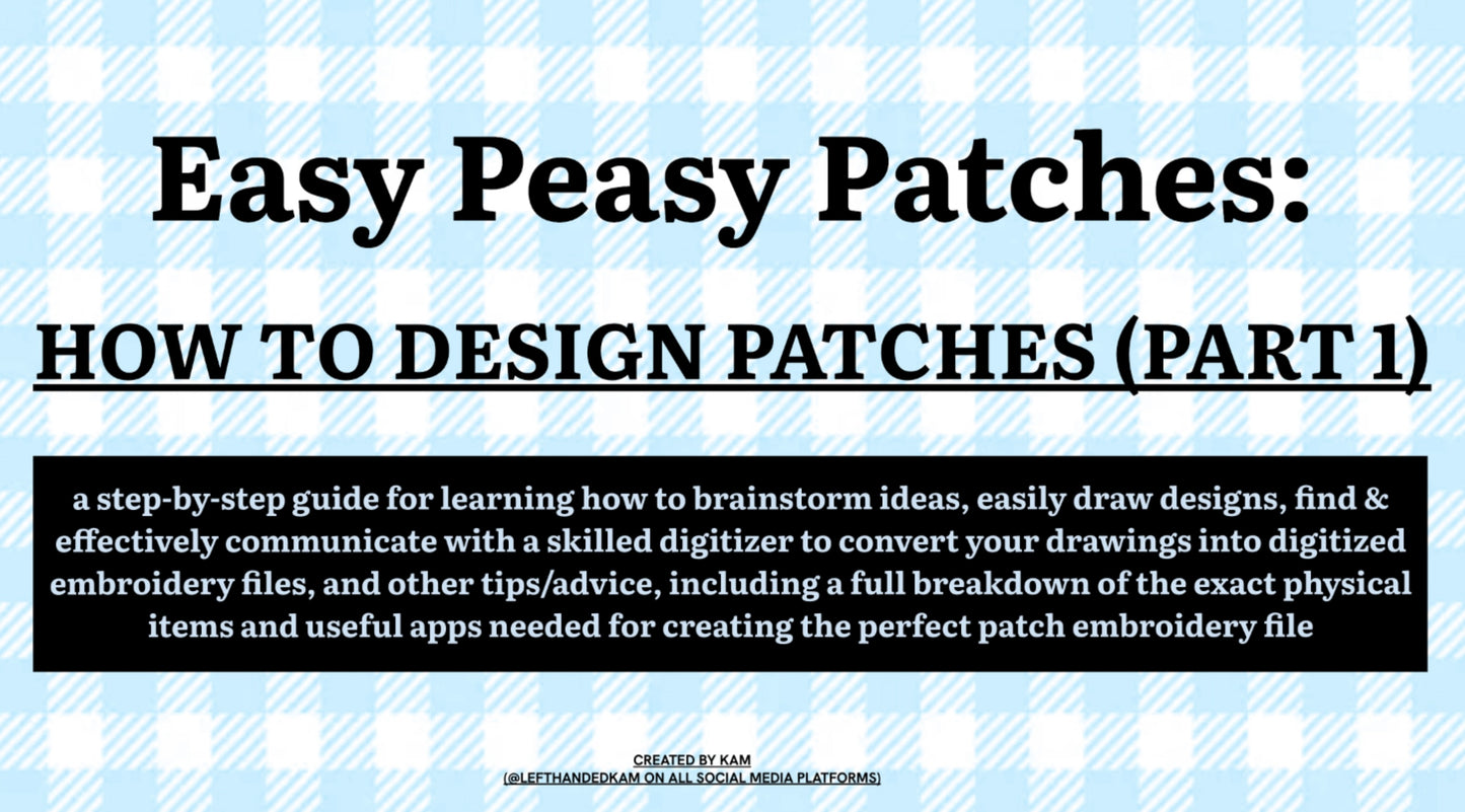 Easy Peasy Patches: How To Design Patches (Part 1)